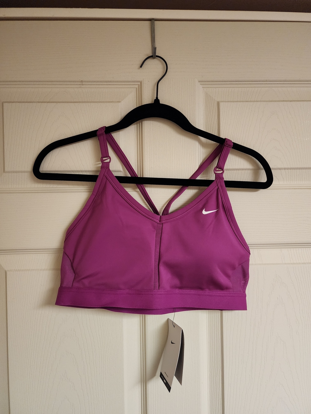 Nike Women's Purple Sports Bra - Strappy Support